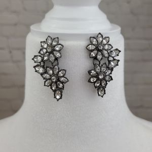 Betsey Johnson Crystal Flower Earrings